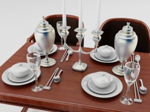 dining table set Modelo 3D
