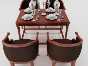 dining table set Modelo 3D