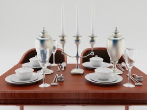dining table set Modelo 3D