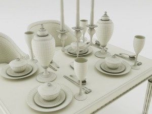 dining table set Modelo 3D
