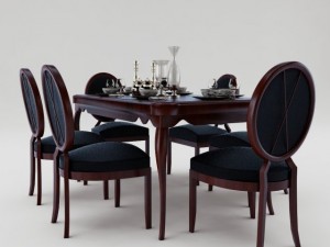 dining table set 3D Model