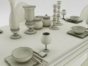 dining table set Model 3D