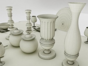 dining table set Model 3D