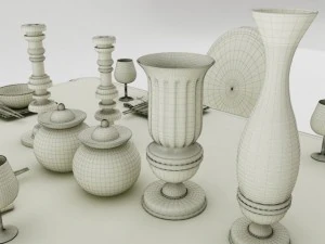 dining table set 3D Model