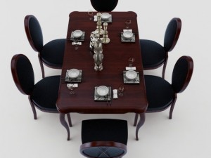 dining table set Model 3D