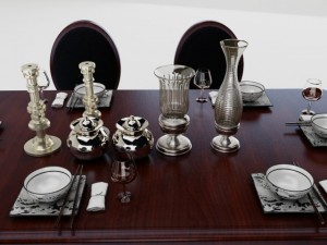 dining table set Model 3D