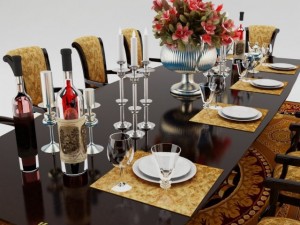 dining table set 3D 模型
