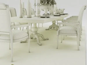 dining table set 3D Model