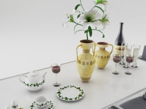 dining table set 3D Model