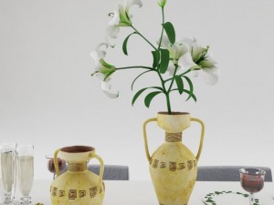 dining table set 3D Model