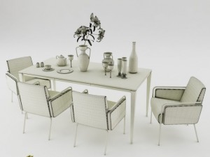 dining table set 3D Model