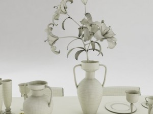 dining table set 3D Model