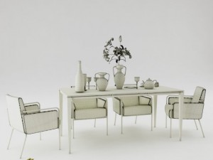 dining table set 3D Model
