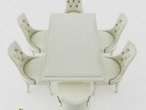 dining table set Model 3D