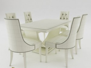 dining table set Model 3D