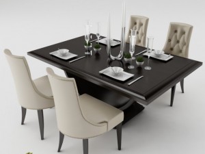 dining table set 3Dモデル