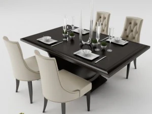 set da tavolo da pranzo Modello 3D