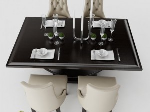 dining table set Model 3D