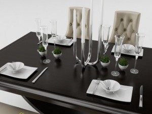 dining table set Model 3D