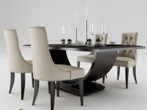 dining table set Model 3D