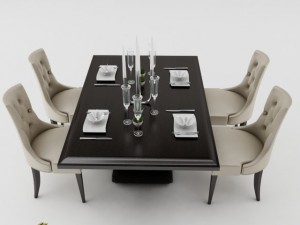 dining table set Model 3D
