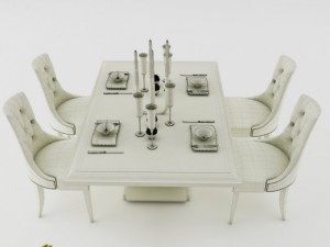dining table set Model 3D
