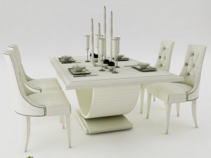 dining table set Model 3D
