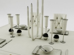 dining table set Model 3D