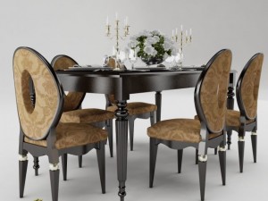 dining table set Modelo 3D