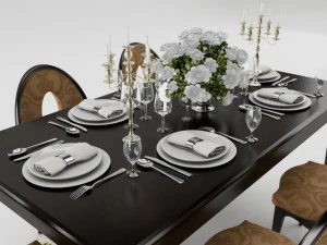 dining table set 3D Model