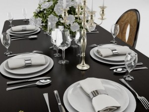 dining table set Modelo 3D