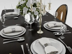 dining table set 3D Model