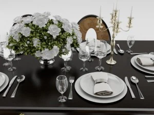 dining table set 3D Model