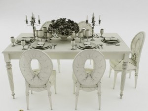 dining table set Modelo 3D