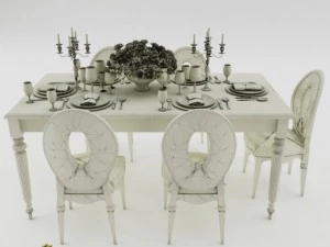 dining table set 3D Model