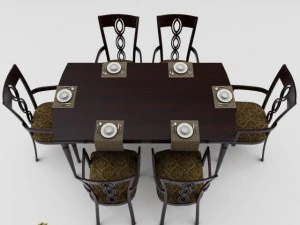dining table set 3D Model
