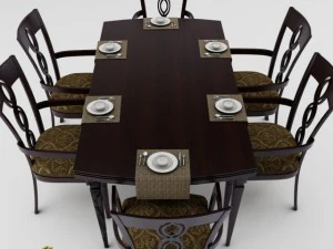 dining table set 3D Model