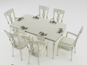 dining table set Modèle 3D