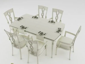 dining table set 3D Model