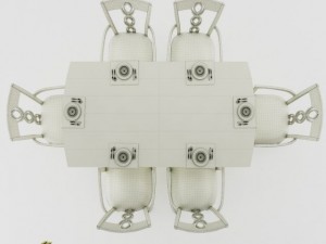 dining table set Modèle 3D