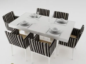 dining table set 15 3D Model