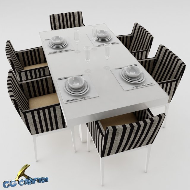 dining table set 15 3D Model in Dining Room 3DExport
