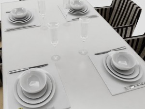 dining table set 15 Modelo 3D