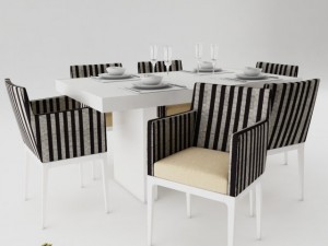 dining table set 15 Modelo 3D