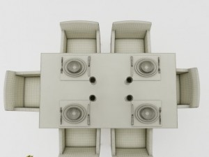 dining table set 15 Modelo 3D