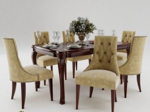 dining table set 15 3D-Modell