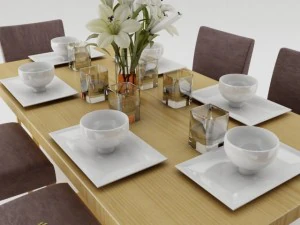 dining table set 19 3D Model