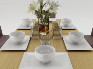 dining table set 19 3D 模型