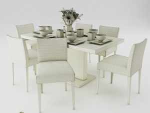 dining table set 19 3D 模型