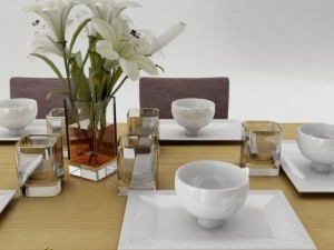 dining table set 19 3D 模型